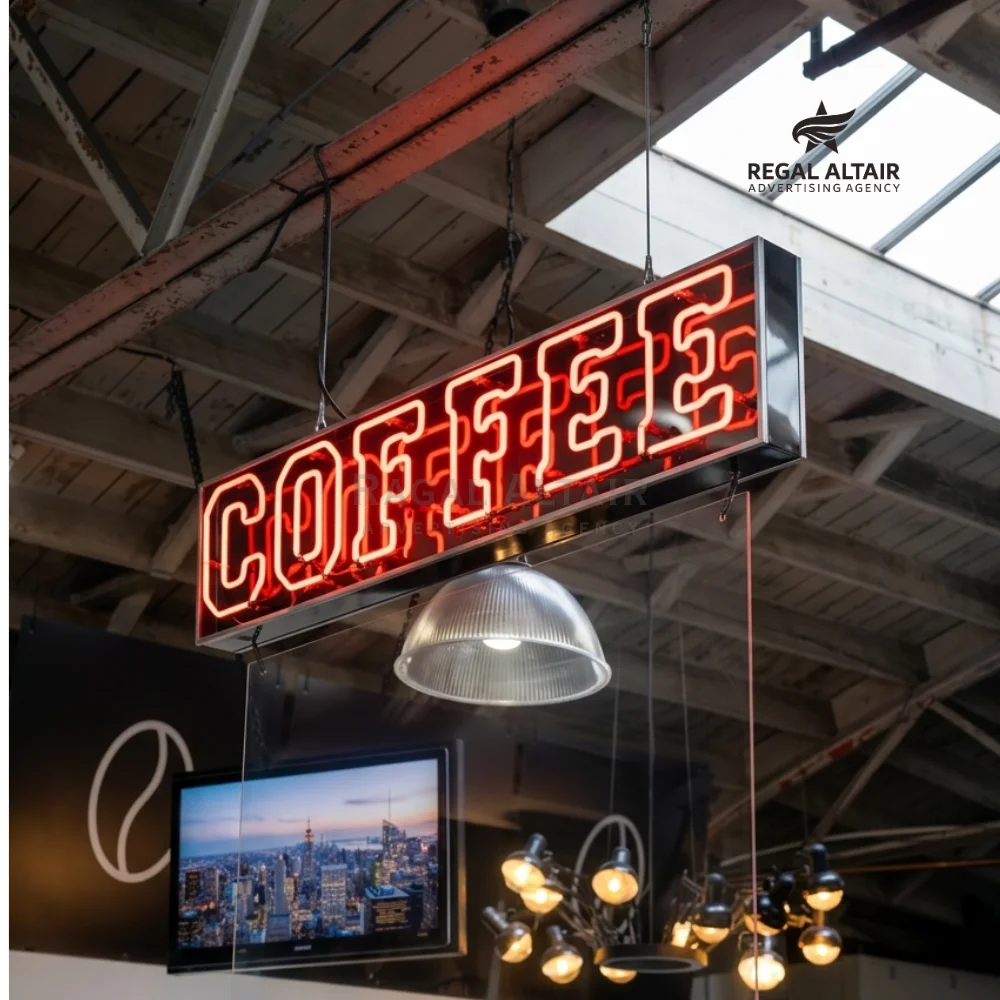 Neon lit 3D sign