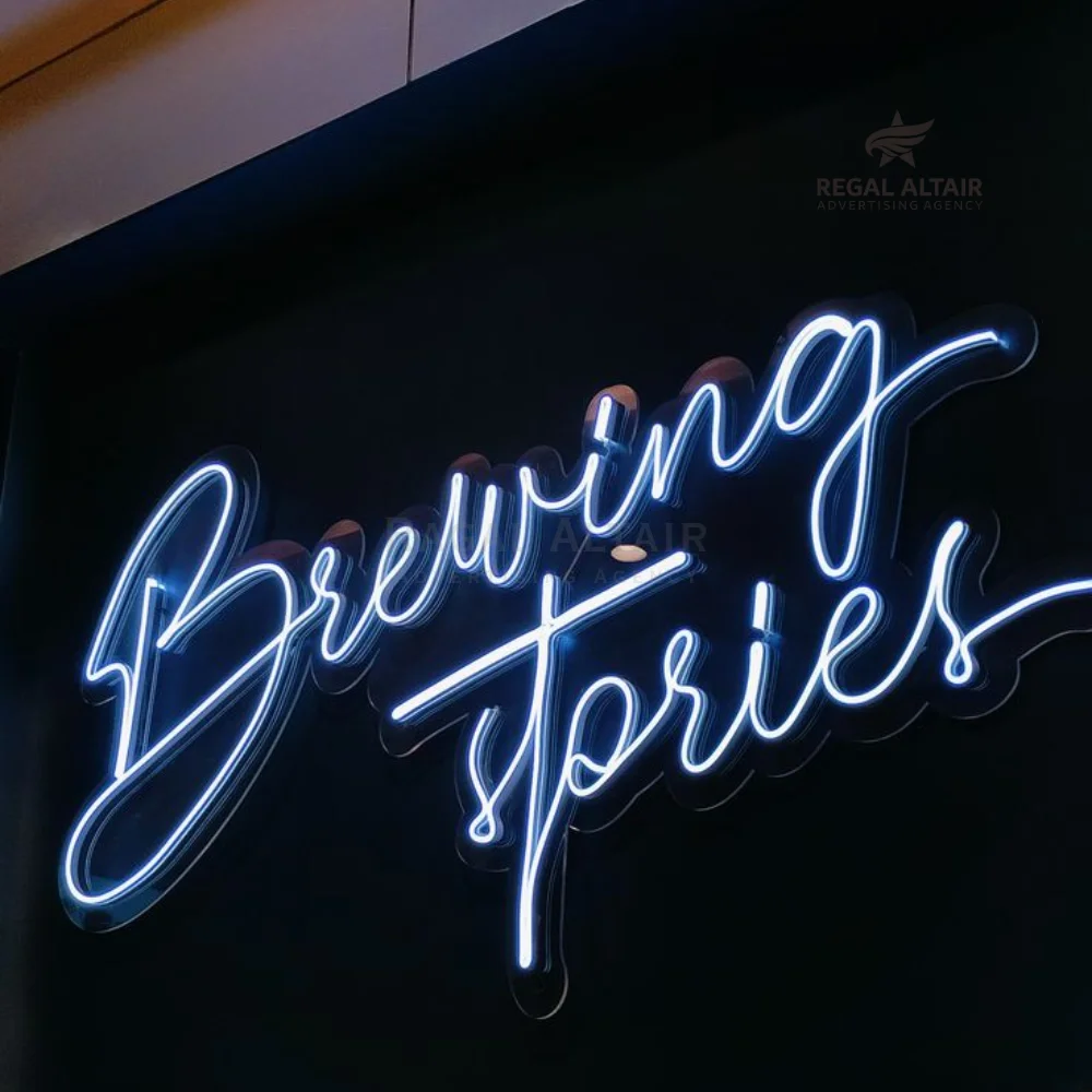Neon lit 3D sign