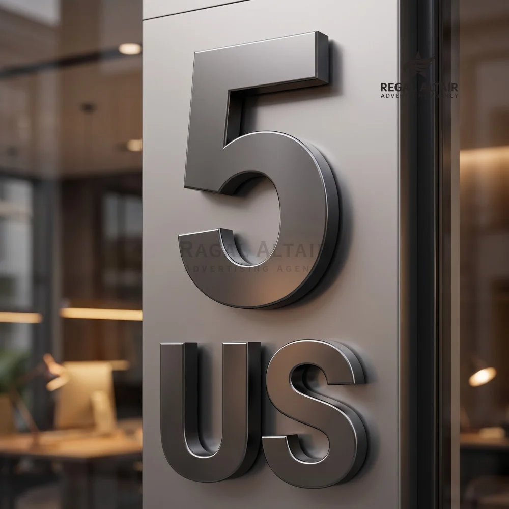 Metal 3D Sign
