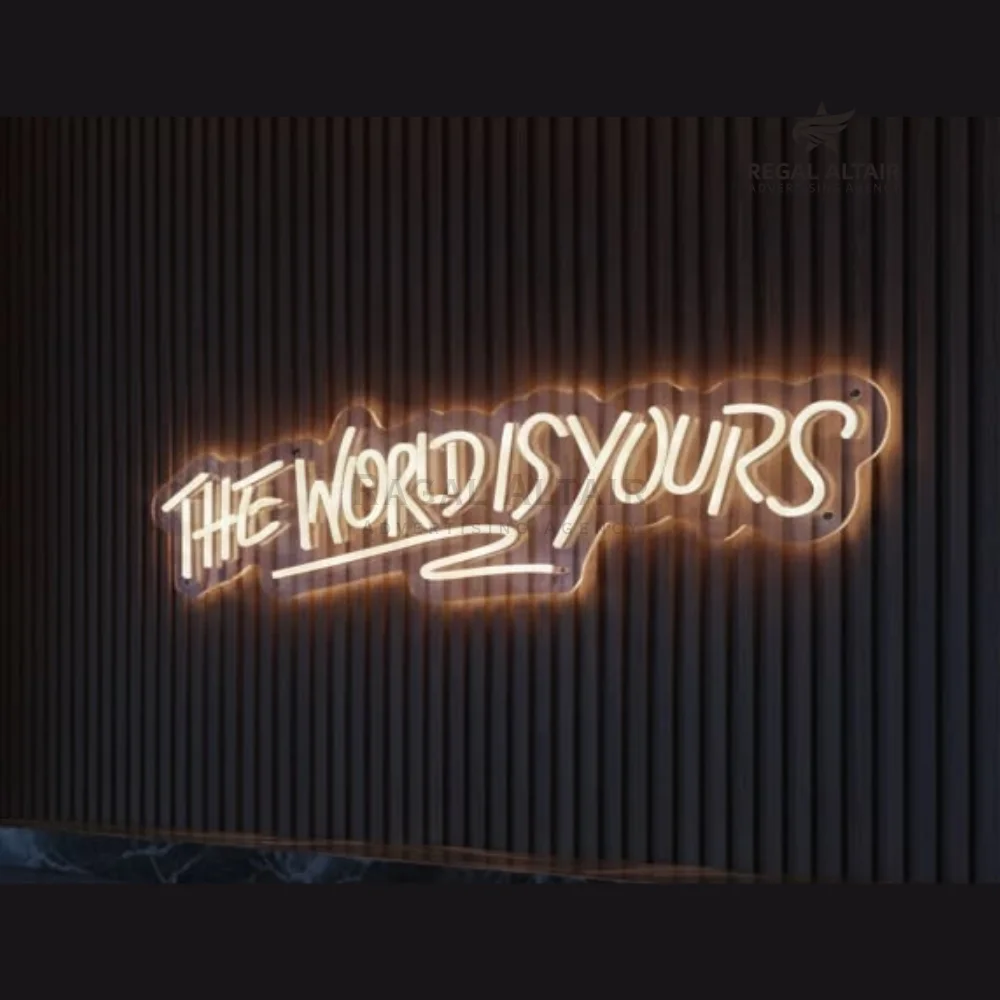 Neon lit 3D sign
