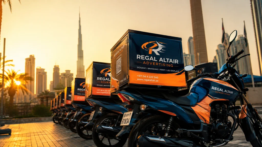 delivery bike branding stickers Dubai